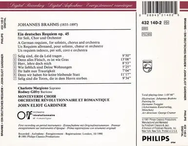 John Eliot Gardiner, Orchestre Revolutionnaire et Romantique, Monteverdi Choir - Johannes Brahms: Ein Deutsches Requiem (1991)