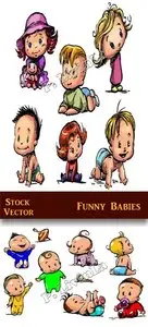 Stock Vector - Funny Babies