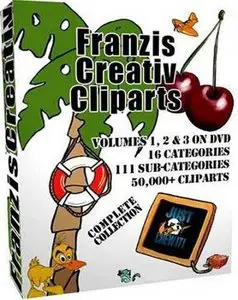 Franzis Creativ Volumes 1-3 DVDiso High Quality Clipart