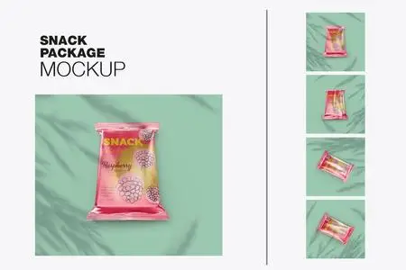 Glossy Plastic Snack Bar Mockup EEWHTZD