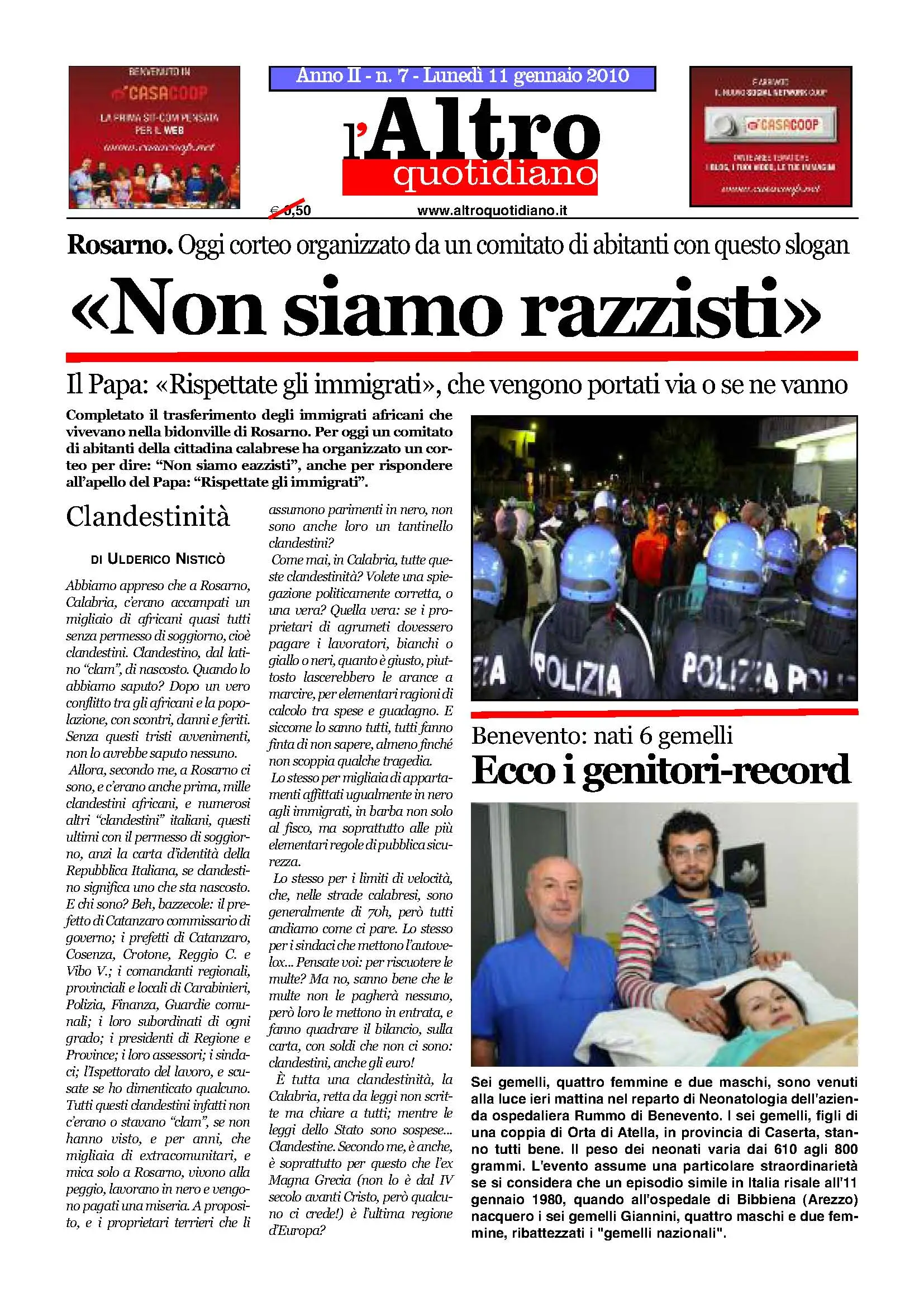 Altro Quotidiano 11.01.2010