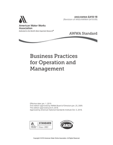 AWWA G410-18 Business Practices for Operation and Management