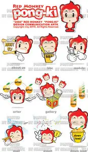 Stock Vector - Cute Red Monkey
