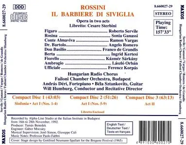 Will Humburg, Failoni Chamber Orchestra, Budapest - Gioacchino Rossini: Il Barbiere di Siviglia (1992)
