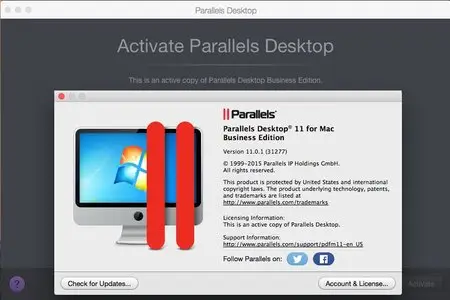 Parallels Desktop 11 Build 31277 Business Edition Multilingual Mac OS X