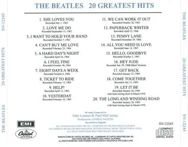 The Beatles - 20 Greatest Hits (1982)