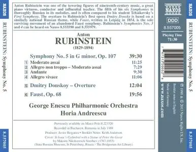 Horia Andreescu, George Enescu Philharmonic Orchestra - Anton Rubinstein: Symphony No.5; Dmitry Donskoy; Faust (2013)