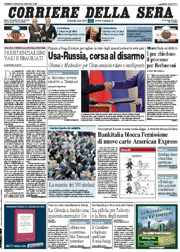Il Corriere della Sera (09-04-10)