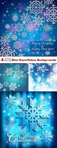 Vectors - Blue Snowflakes Backgrounds