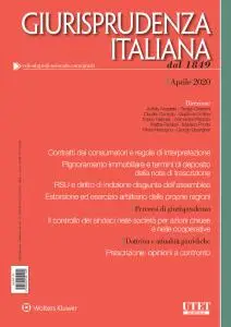 Giurisprudenza Italiana - Aprile 2020