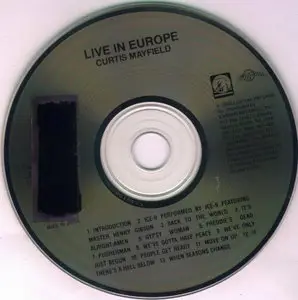 Curtis Mayfield - Live In Europe (1988) {Curtom Records}