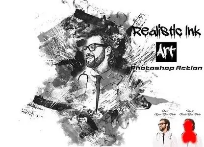 Realistic Ink Art Photoshop Action - 42264886