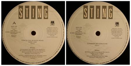 Sting - Love Is The Seventh Wave (New Mix) (vinyl rip) (UK 12" single) (1985) {A&M}