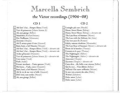 Marcella Sembrich - The Victor Recordings 1904-08 (1997)