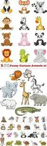 Vectors - Funny Cartoon Animals 21