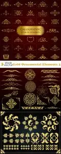 Vectors - Gold Ornamental Elements 3