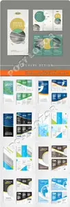 Business tri-fold brochure vector 2
