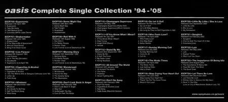 Oasis - Complete Singles Collection '94-'05 (2006) 25CD Japanese Limited Edition Box Set