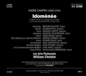 William Christie, Les Art Florissants - André Campra: Idoménée (1999)