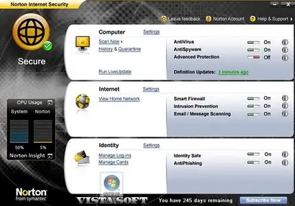 Norton 2009 Internet Security 16.0.0.125 (OEM version 90 days incl. 5 language)