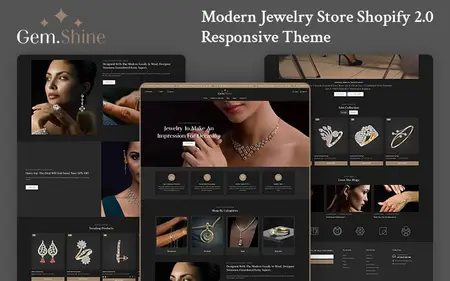 Gemshine - Modern Jewelry Store Shopify 2.0 Responsive Theme | Shopify OS 2.0 Shopify Theme