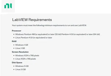 NI LabVIEW 2025 Q1 with Drivers