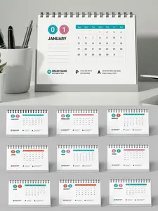 Modern 2025 Desk Calendar Design