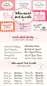 Whimsical Handwriting Font Bundle - 9 Premium Fonts