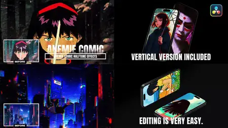 Anemie Comic Halftone Effects For DaVinci Resolve 57256879