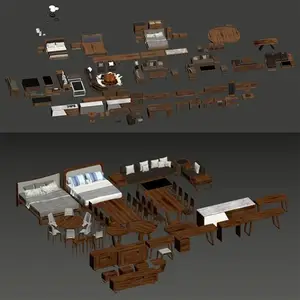 Walnut Furniture Library - 3D Models