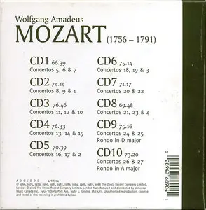 Vladimir Ashkenazy, Philharmonia Orchestra - W.A. Mozart: The Piano Concertos (1995) 10 CD Box Set, Reissue 2006