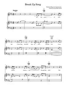 Break Up Song - Pixie Lott (Piano-Vocal-Guitar (Piano Accompaniment))