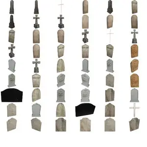 Clipart - Tombstones gravestones