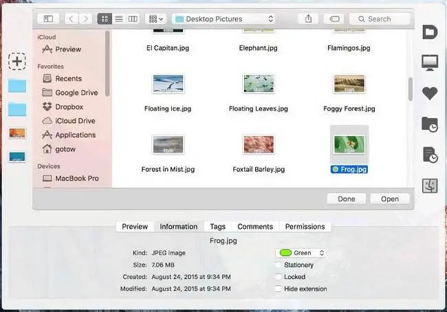 osx default folder x