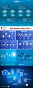 Vectors - Blue Business Infographics 9