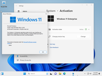 Windows 11 Enterprise 22H2 Build 22621.2134 (No TPM Required) Preactivated Multilingual August 2023