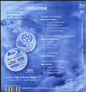 Trondheim Solistene - Divertimenti (2008, 2L # 2L-050-SABD) (Pure Audio BluRay Rip)