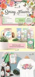 CreativeMarket - Spring Flowers Design Set