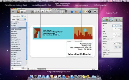 BeLight Labels and Addresses v1.6.6 Multilingual (Mac OS X)