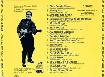 Carl Perkins - Original Sun Greatest Hits (1986) {Rhino}