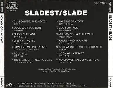 Slade - Sladest (1973) [1988, Japan 1st Press, Polydor P28P-25078]