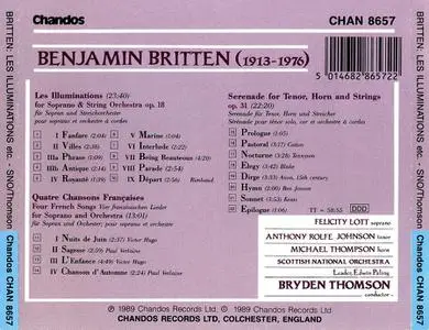 Bryden Thomson - Britten: Les Illuminations; Quatre Chansons Françaises; Serenade for Tenor, Horn and Strings (1989)
