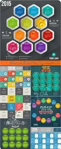 Business calendar for company in 2015 vector
