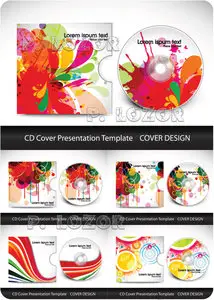 Multicolor CD Cover Design - Stock Vectors 