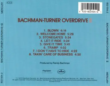Bachman-Turner Overdrive - Bachman-Turner Overdrive II (1973) {1990s, Reissue, Repress} Re-Up