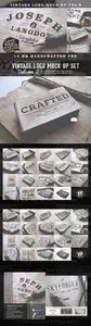 Vintage Logo Mock Up PSD Set Volume 2