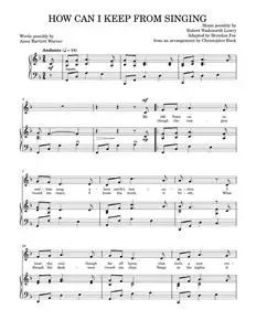 How Can I Keep From Singing - Robert Lowry (Piano Vocal)