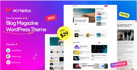 Themeforest - Kristo v2.4 - Modern Magazine WordPress Theme