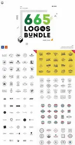 CreativeMarket - 665 Logos Bundle