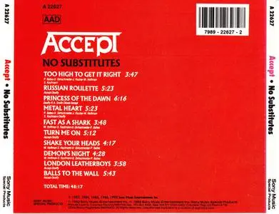 Accept - No Substitutes (1992)